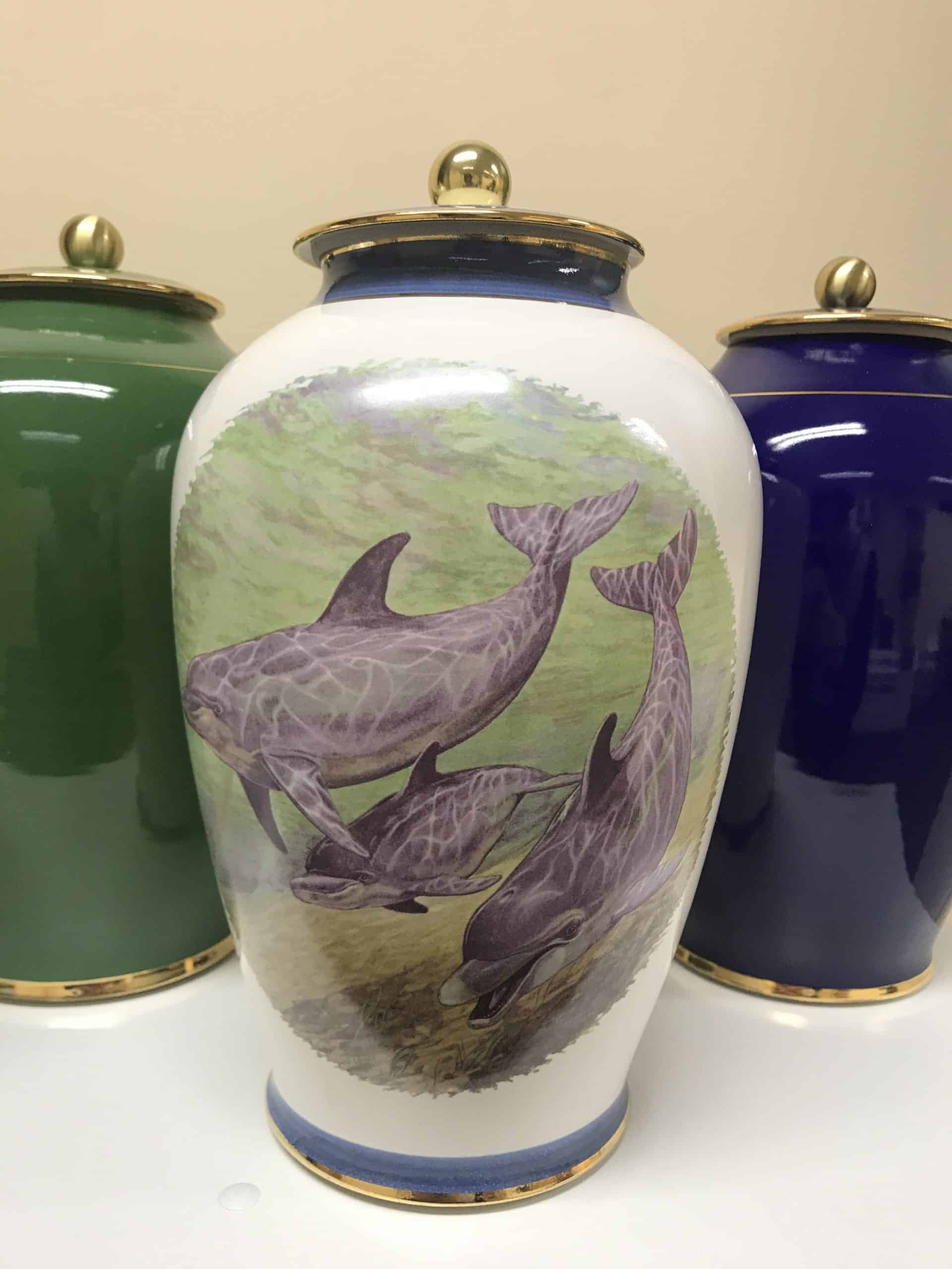 Large Dolphin Urn