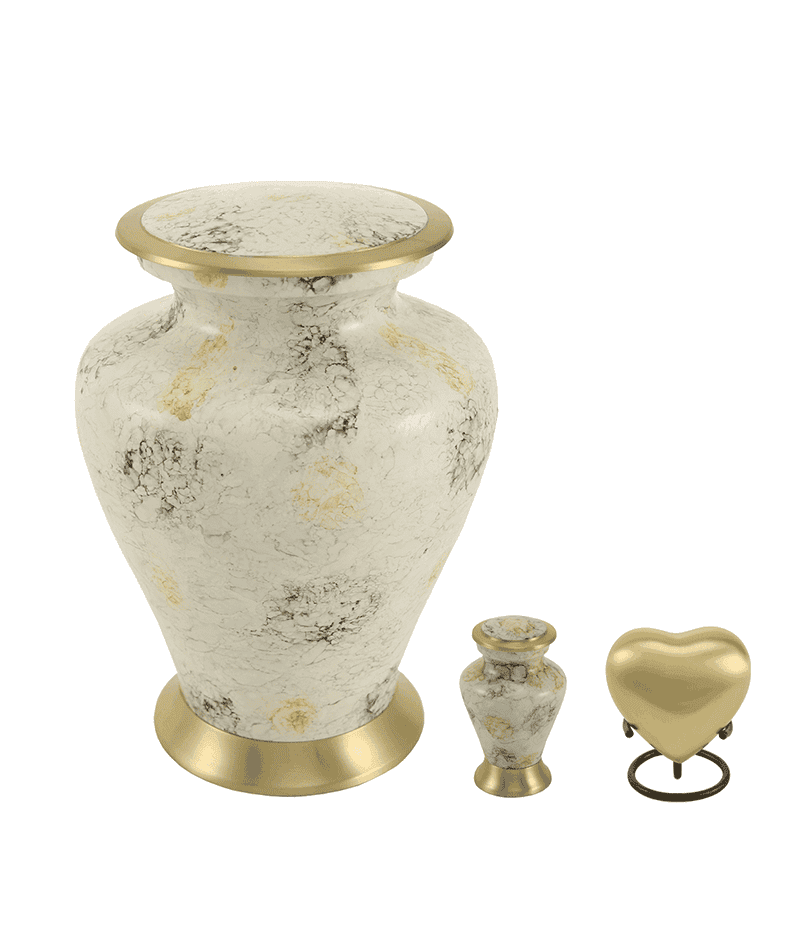 Glenwood White Marble White Marble Urn Keepsake